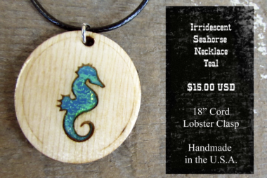 Iridescent Seahorse Necklace